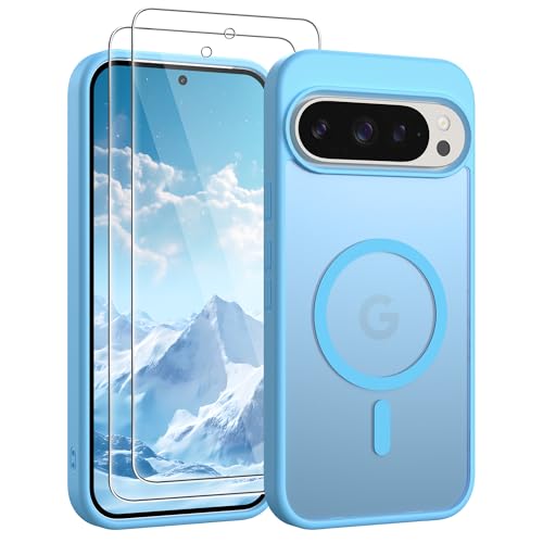 Coque Pixel 10 Pro XL fine translucide haut de gamme Jshru bleu