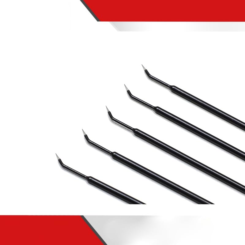 Professional Colorado Micro Dissection Needles, Tungsten Carbide Point, 12cm Angled, 5 Piece Set
