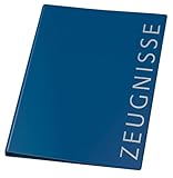 4-Rund-Ring-Mechanik VELOFLEX 4144250 - Ringbuch Zeugnisse DIN A4, Zeugnisringbuch, Zeugnismappe, 4-Ring-Mechanik, 16 mm, PVC, blau, 1 Stück