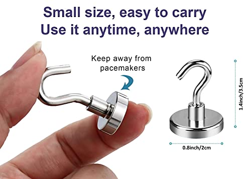 Image of AJB Heavy Duty Magnetic Hooks for Multi-Purpose Hanging(Cruise, Grill, Towel, Keys, Masks, Indoor Hanging, Home, Kitchen, Workplace, Office, School and Garage etc.)