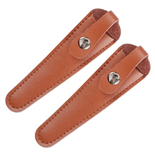 Ipetboom 2pcs Hairdresser Salon Scissor Bag Cut Hair Tools Holder Shear Scissor Organizers Pu Leather Shear Holder for Barber