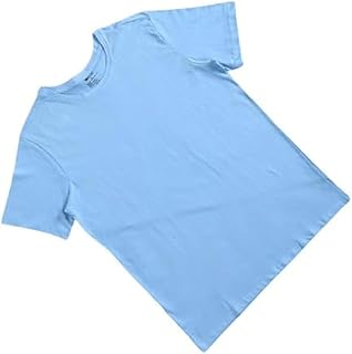 تيشيرت قطن سادة برقبة دائرية للرجال من ميركاتي