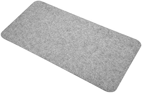 DAWNTREES Non-Slip Felt Desk Pad|900x400x3mm Desk Mat |Office Desk Pad Protector |Keyboard Pad | Extra Large Felt Mouse Pad, Light Grey