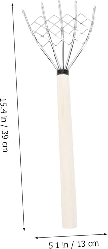 Miniatura 3 de Happyyami Herramientas de rastrillo para tractores de metal, herramientas de mano, cultivador, herramienta de mano de acero inoxidable, rastrillo de