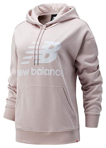 New Balance Women's Essentials Oversize Pullover Hoodie, Space Pink, XL