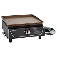 Cuisinart 17” Tabletop Gas Griddle, Easy Assembly Compact Outdoor Flat-Top Grill with Grease Cup, 255 Sq. In Cooking Space Perfect for Camping, Tailgates & BBQs