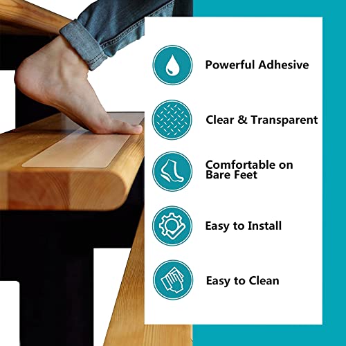 2" X 15' Anti Slip Tape Non Slip Stair Treads Clear Anti Slip Stair Tape, With Application Tool, Non Slip, Adhesive Stair Treads, Indoor, Outdoor, Pvc Free #TOP3