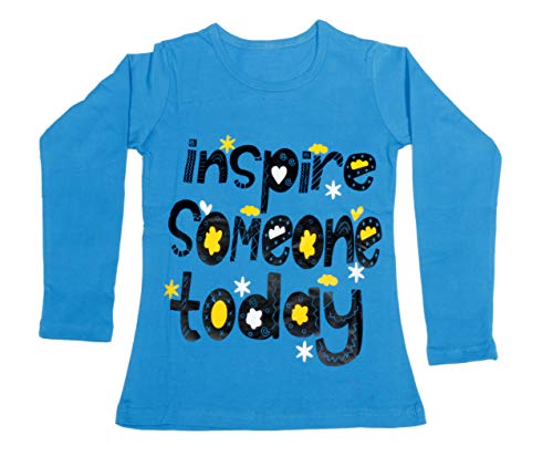 Image of indi weaves Girls Cotton Full Sleeve Printed T-Shirts Pack of 2