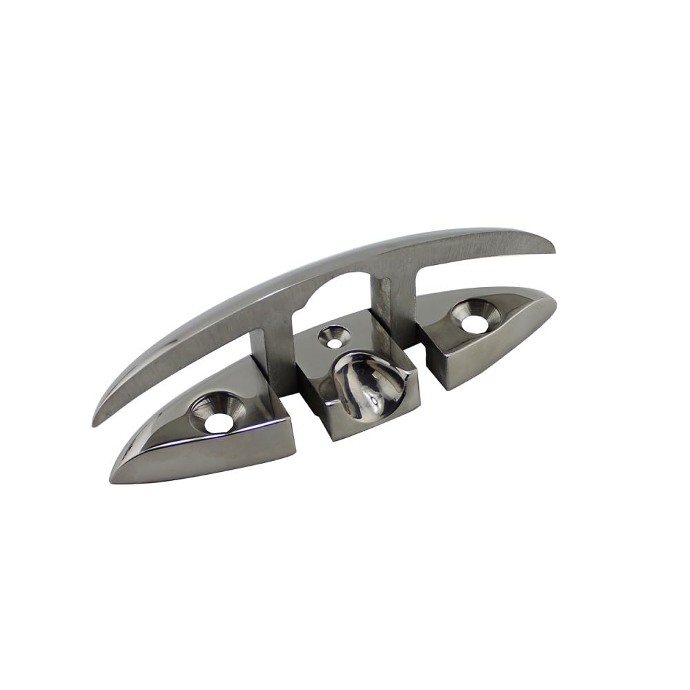Lot de 2 taquets pliants 5 à 6 pouces en acier marin poli miroir