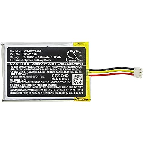 Replacement Battery for Phonak ComPilot,ComPilot II,fit Part Number IP462539,300mAh/1.11Wh Cover