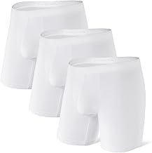 DAVID ARCHY Men's Micro Modal Dual Pouch Trunks Soft Separate Pouches Boxer Briefs
