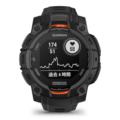 undefined ガーミン(GARMIN) Instinct 3 Dual Power 45mm/50mm 2サイズ展開 ソーラー充電対応のDual Powerモデルと美麗液晶のAMOLEDモデルの2バージョン Tacticalモデルにはタクティカル機能が搭載 【ランニング・ゴルフ・登山・サイクリング等30種類以上対応】【Android/iOS対応】【Suica機能搭載】【日本正規品】 の商品画像 2