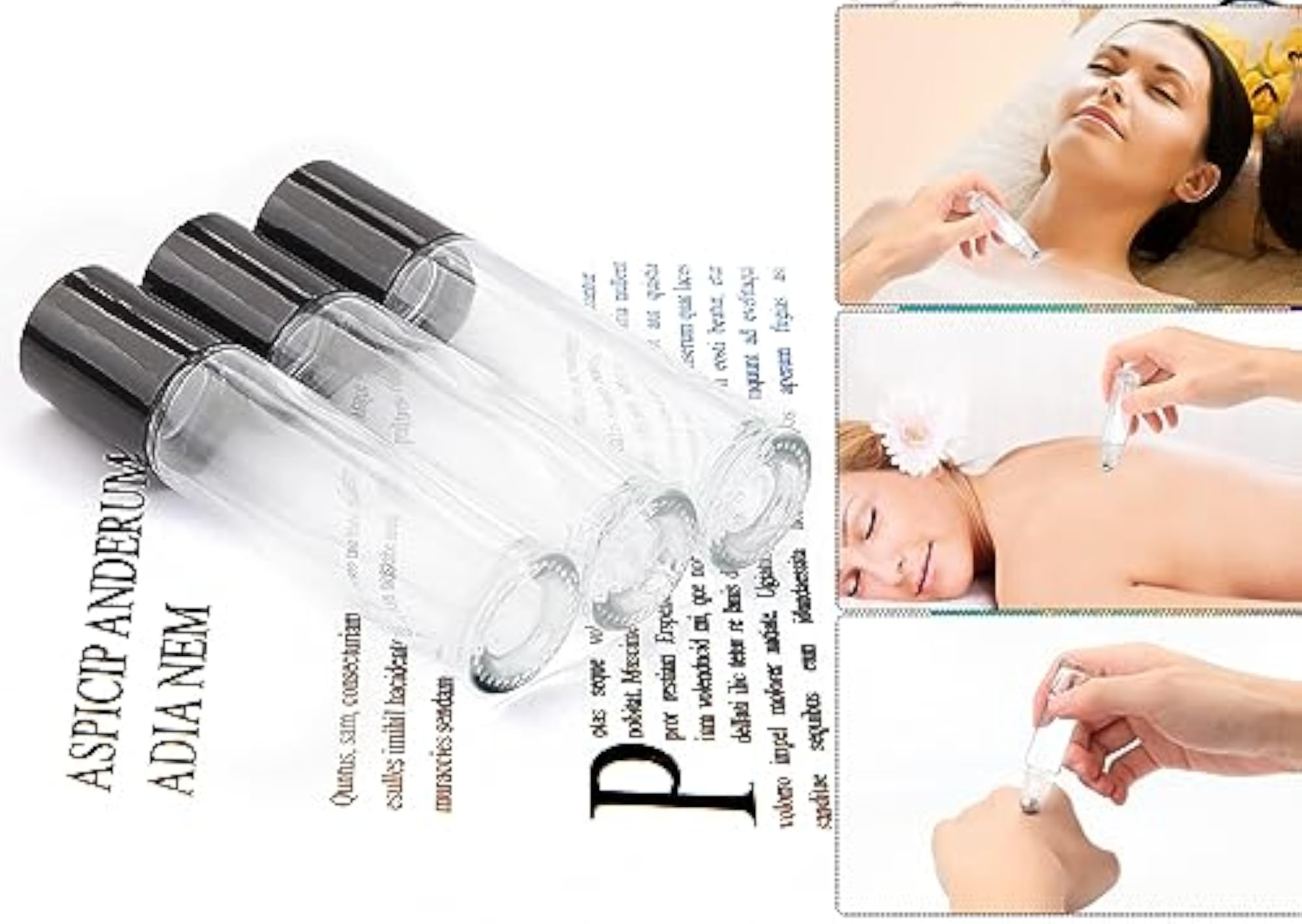 6Pcs Roller Bottles for Essential Oils, 5ml with Stainless Steel Balls