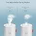 Portable Mini Humidifier, 500ml Small Cool Mist Humidifier, USB Personal Desktop Humidifiers for Baby Bedroom Travel Office Home, Auto Shut-Off, 2 Mist Modes, Super Quiet, White