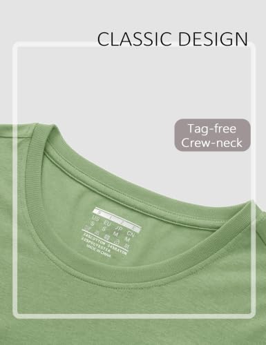 Image of YUCOLEN Long Sleeve Shirts for Women Cotton Crew Neck Casual Tops Fall