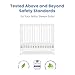 Delta Children Mia Portable Folding Mini Crib with 1.5-Inch Mattress - Greenguard Gold Certified, Bianca White