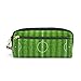 Étuis à crayons de grande capacité/sac à crayons/pochette à stylos avec plusieurs compartiments pour garçons et filles terrain de stade de football vert