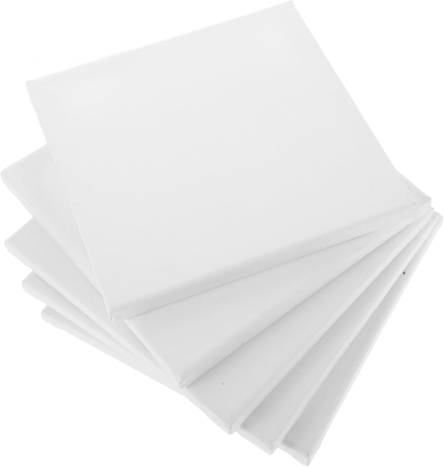 5pcs Mini Canvas Boards for Painting White Wood Frame Xmas