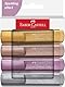 FABER-CASTELL 254674 - Textmarker Set 46, 4er Etui, Metallic Farben, mit langlebiger Keilspitze, Strichbreite 1-5 mm, nachfüllbar