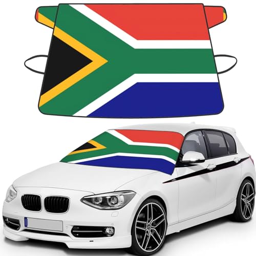 Protector de parabrisas con bandera de Sudáfrica, cubierta de coche impermeable de 175x108 cm