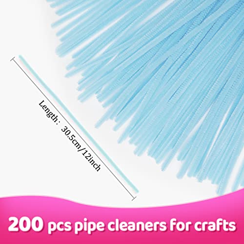 Image of Praisebank Light Blue Pipe Cleaners for Crafts, 200pcs