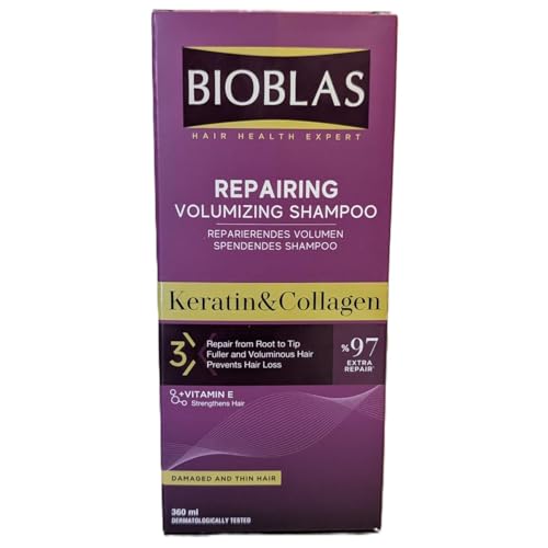 Bioblas Shampoo Sparset 360ml Collagen und Keratin + 500ml Knoblauch Shampoo