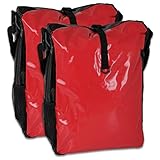 Material: stabile LKW-Plane / Traglast pro Tasche: ca. 10kg / Maße: ca. 50x37x13cm / Füllmenge pro Tasche: ca. 20L