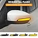 NEIFILES LED Side Mirror Turn Signal Light for Ford Kuga Escape EcoSport 2013-2018 - 5X Brighter, Plug and Play, IP68 Waterproof, Amber Sequential Blinker Smoked Lens