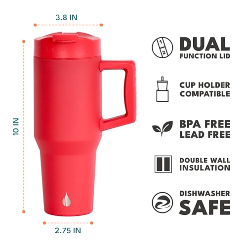 Image of Elemental 100% Leak Proof 32oz Tumbler with Handle & Straw Travel Mug