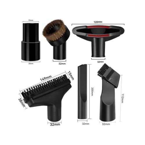 Boquilla de cepillo universal para aspiradora de 32 y 35mm con cabezal plano y largo 3