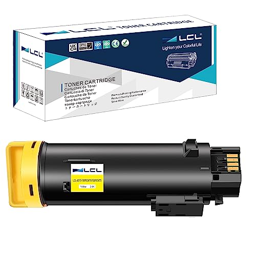 LCL Cartucho de tóner Compatible 6510 6510DN 6510N WorkCentre 6515 6515DN Reemplazo para Xerox 6515 6510 6515DNI 6515DNW 6515N 6515NW 106R03479 106R03475 2400Páginas (1 Amarillo)