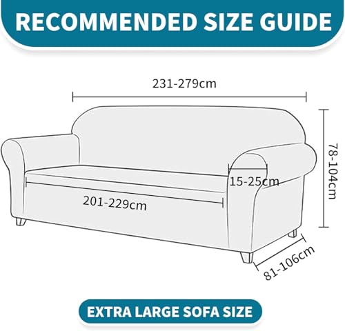 Housse de canapé extensible grand salon familial lavable - 4