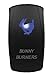 DragonFire 04-0068 Laser Etched Dual LED UTV Bunny Burner on/off Switch - Blue