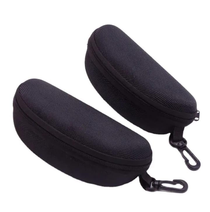 Image of AT TECH Zipper Cases /Cover /Pouch /Box For Sunglasses, Goggles, Eyewear, Glares, Speactacles. (Qty. 2 pcs.) (Black)