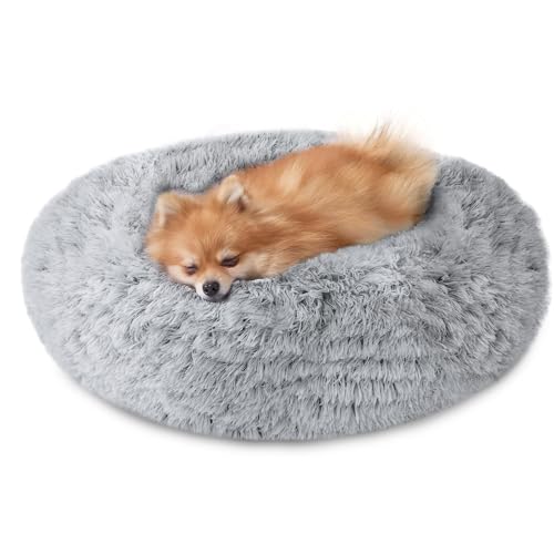 JOLLYVOGUE Small Dog & Cat Beds for Indoor Cats, Donut