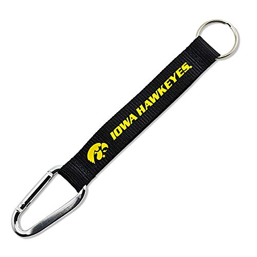 NCAA Iowa Hawkeyes Carabiner Lanyard Keychain