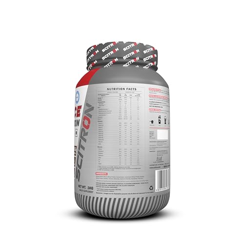 Scitron Advance Whey Protein 1Kg Kulfi (28.5 Servings, 25.5g Protein, 5g BCAAs, 0g Sugar, 20 Vitamins & Minerals) Certified by Labdoor,USA | Sourced from Glanbia Nutrition | Certified by Informed Choice