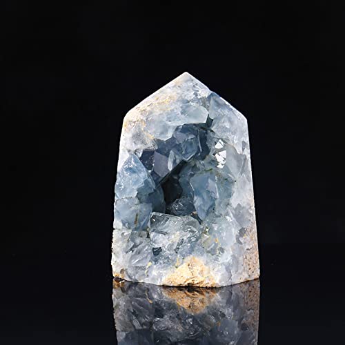 Geoda de celestita azul para decoración del hogar y meditación 8