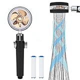 Lebensfreude Black Shower Head, Water Saving Filtered High Pressure Shower Heads Hydro Shower Jet He