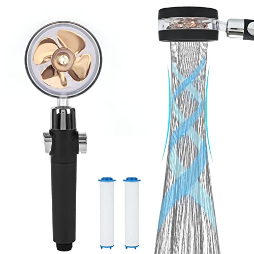 Lebensfreude Black Shower Head, Water Saving Filtered High Pressure Shower Heads Hydro Shower Jet Head 2 Function Hand Shower Set Comes With 3 Filters #TOP30