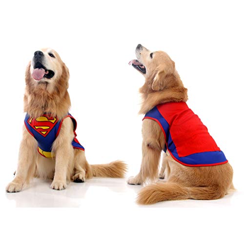 Sula Pet Colete Pet Colete Super Homem Luxo, Pequeno, Azul/Vermelho