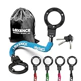 LOXENCE Candado Patinete Electrico, Bicicleta Antirrobo, Candado Esposas con 3 llaves, Moto de Alta Seguridad, Apto Para Patinetes Eléctricos, Bicicletas y Motocicletas (Azul)