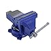 HFS(R) 5' Heavy Duty Bench Vise Anvil with 360° Swivel Locking Base Desktop Clamp (16LBS) - FS Blue Design