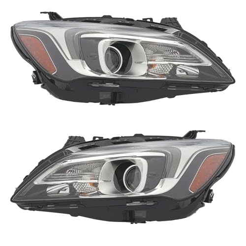 BIXIBIN HID Headlight Assembly for 2017 2018 2019 Buick LaCrosse, LED DRL Headlamp, Black Housing, Clear Lens, 26221314, 26213774, GM2503466 (Left Driver + Right Passenger Side)
