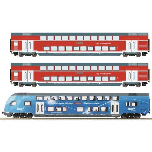 Preisvergleich Produktbild Roco 74155 DBAG Bahnland-Bayern Bi-Level Coach Set (3) VI