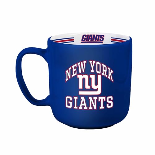 FANMATS NFL New York Giants 15 oz Stripe Coffee Mug 15 Fluid Ounces | Ceramic | Officially Licensed | Vintage Team Logo | Great Gift
