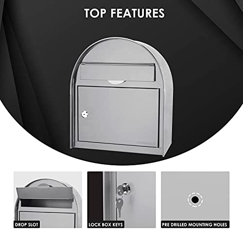 Barska Cb13254 Large Wall Mount Classic Collection Locking Drop Suggestion Mail Box #TOP2