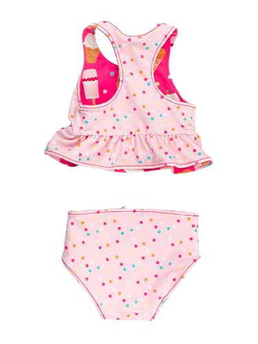 Image of RuffleButts Baby /Toddler Girls UPF50+ Sun Protected Reversible Peplum 2 Piece Sleeveless Tankini
