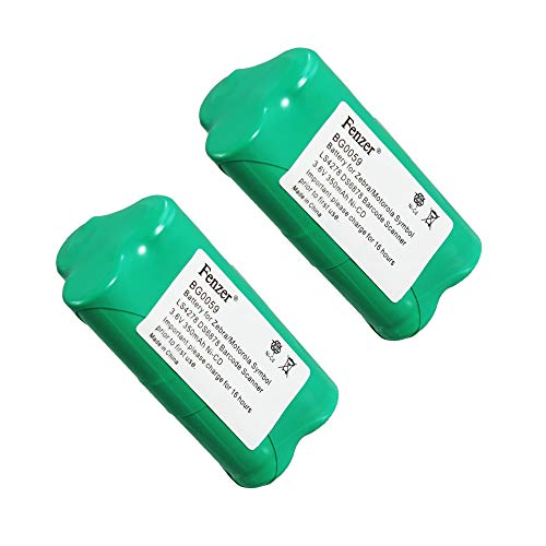 Fenzer 2-Pack Ni-CD Battery 3.6V for Zebra/Motorola Symbol LS4278, DS6878 (350mAh)
