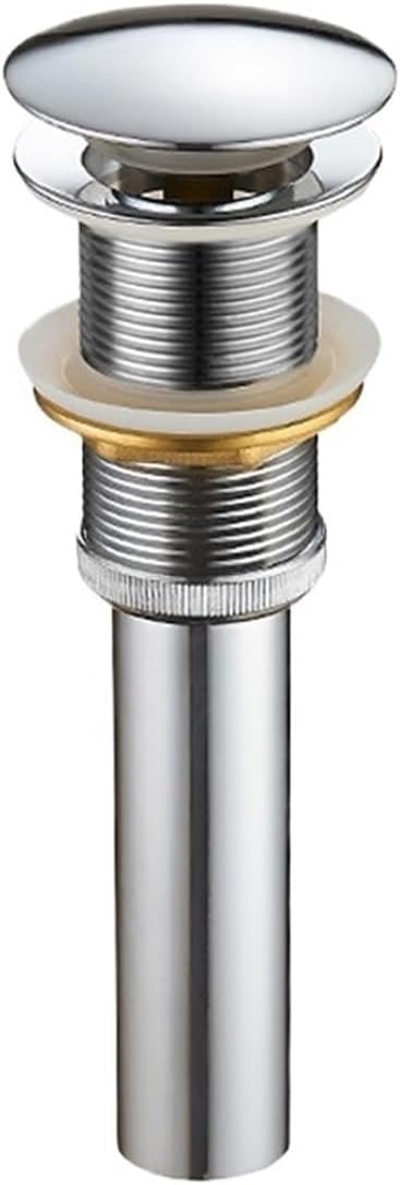 Waschbecken-Becken-Ablaufstopfen, 8 Farben, Badezimmer-Pop-Up-Abflussrohr-Sets, Waschbecken-Abfall-Stopper-Ventil, Waschbecken-Wasserkopf-Leckstopfen-Set, Rotguss, Grau, Weiß (Farbe: Rose ohne Loch) (